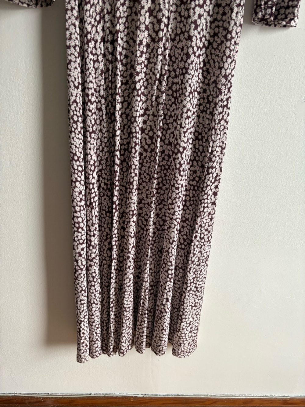 Samsoe Sz XS Fritta Floral Cottagecore Long Sleeves Maxi Dress In Choco Aster - Picture 5 of 14